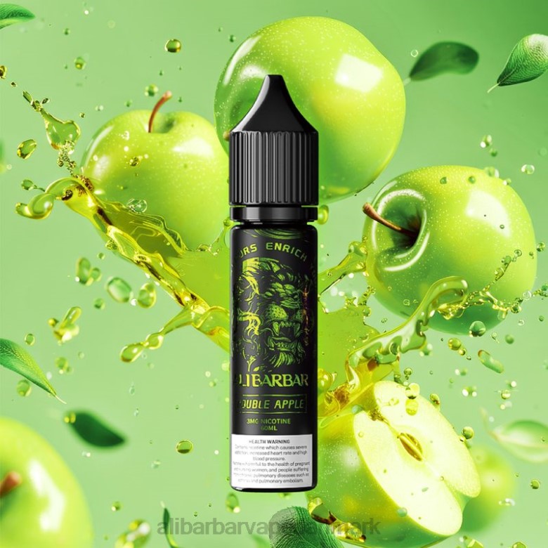 Alibarbar Nicotine Content - Alibarbar vandpibe onyx dock DHP2111 dobbelt æble