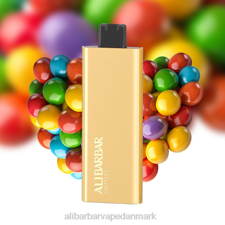 Alibarbar Vape Danmark - Alibarbar Pandora 7000 engangsvape DHP260 regnbue slik